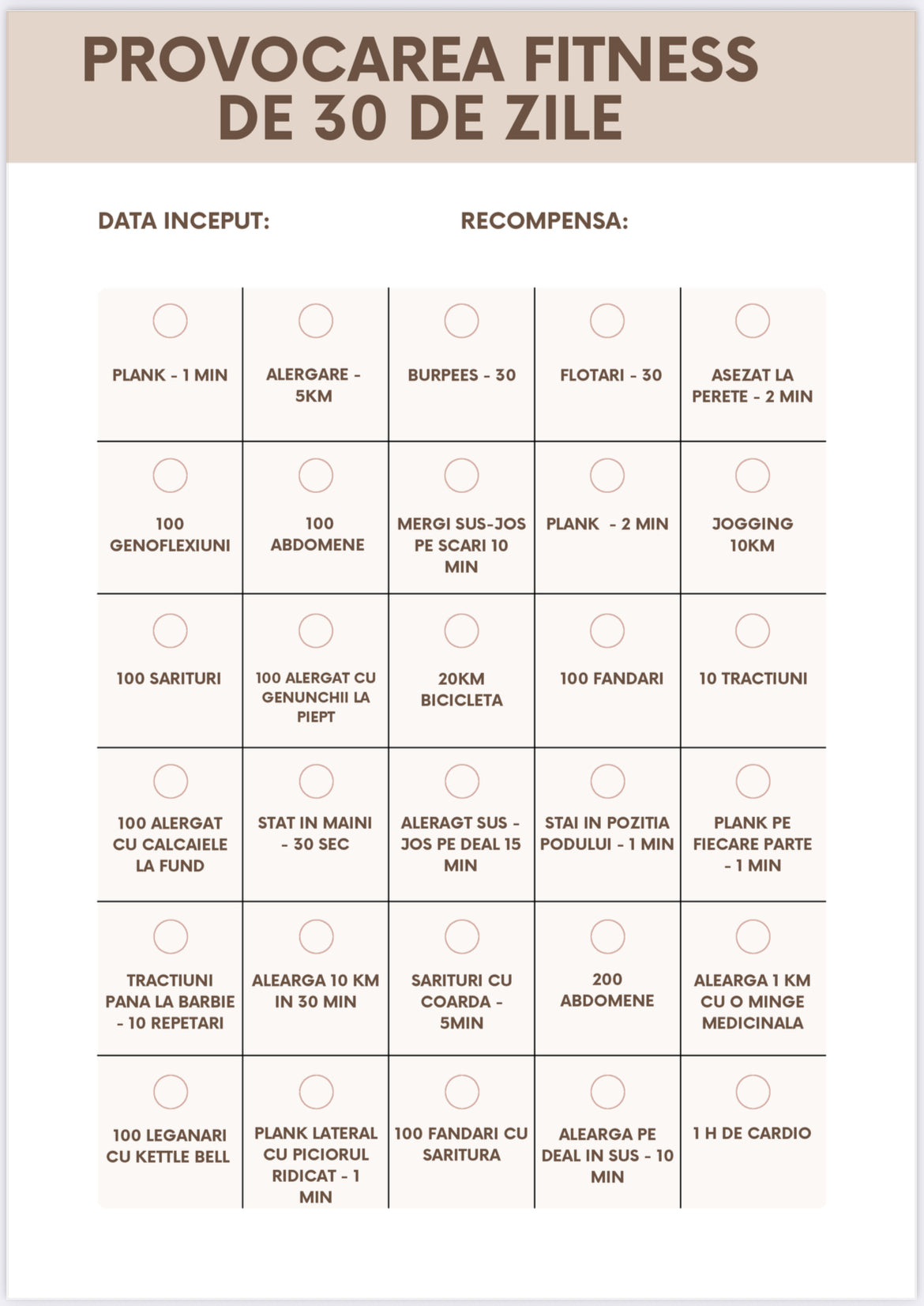 FRAGA - Jurnal de fitness